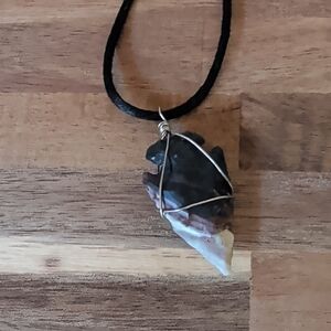 Wire Wrapped Stone Pendant Necklace